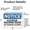 Signmission Elevator Machine Room No Storage Allowed, 5 in W x Rectangle, Vinyl Decal OS-2PACK-NS-D-35-L-11731 - alternate 3